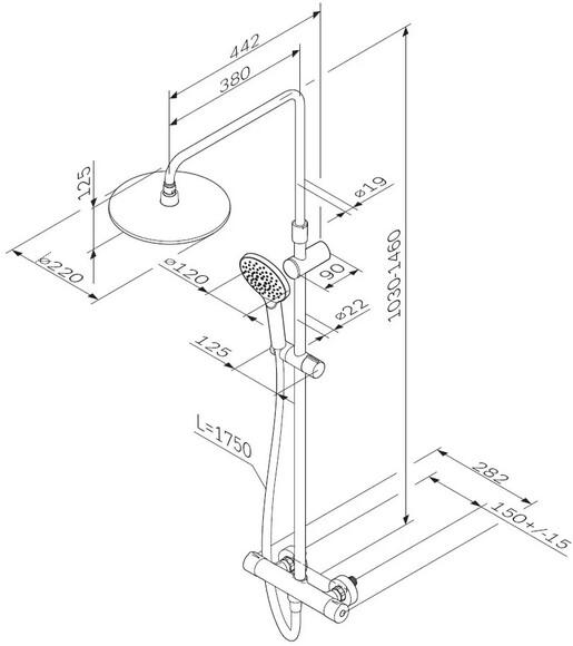 Душевая система AM.PM Like ShowerSpot с термостатом (F0780422)