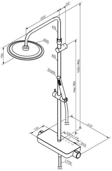 Душевая система Damixa Scandinavian Pure (936780300)