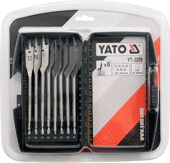 Набор сверл перьевых YATO 12-32 мм, 8 шт. (YT-3259)