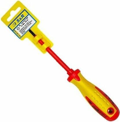 Отвертка высоковольтная S&R SL4х0.8х100 мм (250089056)