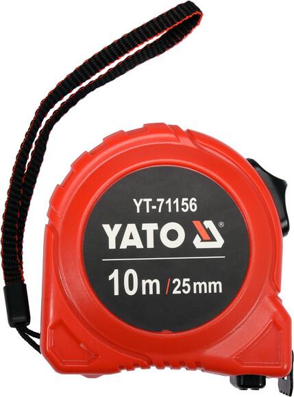 Рулетка Yato (YT-71156) 10 м x 25 мм стальной лентой, нейлоновым покрытием, двойной блокировкой