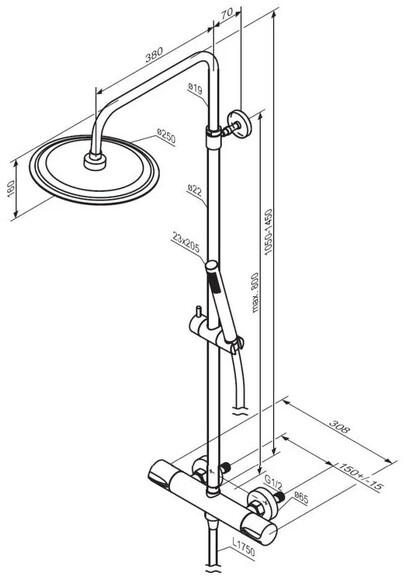 Душевая система Damixa Scandinavian Pure (936800000)