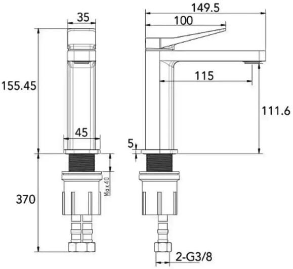 Смеситель для раковины Devit HB-GR5008BN