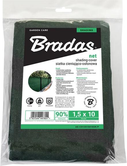 Сетка BRADAS для затенения, защитная, 90%, 135 г/м?, 1.5x10 м (AS-CO13515010GR/P)