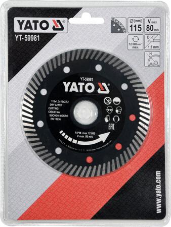 Диск отрезной Yato 115x1.3x10x22.2мм (YT-59981)