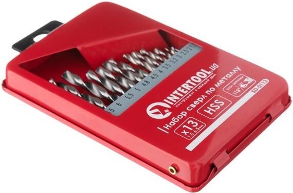 Набор сверл по металлу Intertool HSS 13 шт (1.5-6.5) полированная сталь (SD-0113)