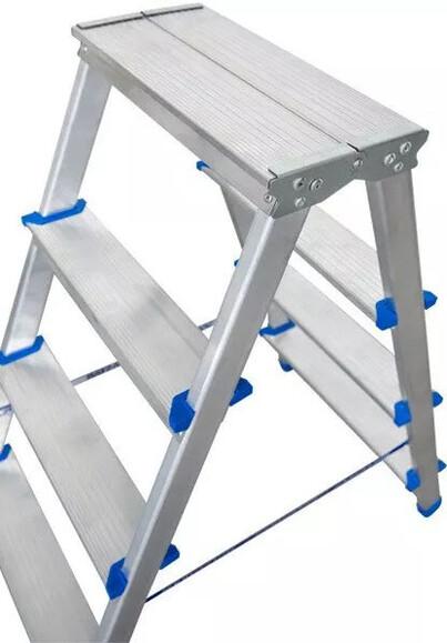 Двухсторонняя алюминиевая стремянка VIRASTAR GORA 2х4 (VDD024)