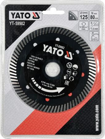 Диск отрезной Yato 125x1.3x10x22.2мм (YT-59982)
