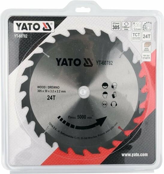 Диск пильный по дереву с победитовыми напайками Yato YT-60782 (305x30x3.2x2.2 мм), 24 зуба
