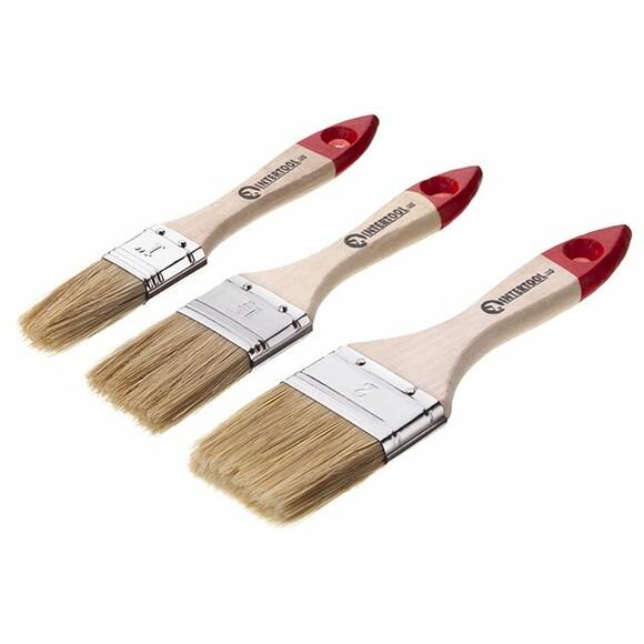 Набор кистей флейцевых Intertool 3 шт. (KT-1003)