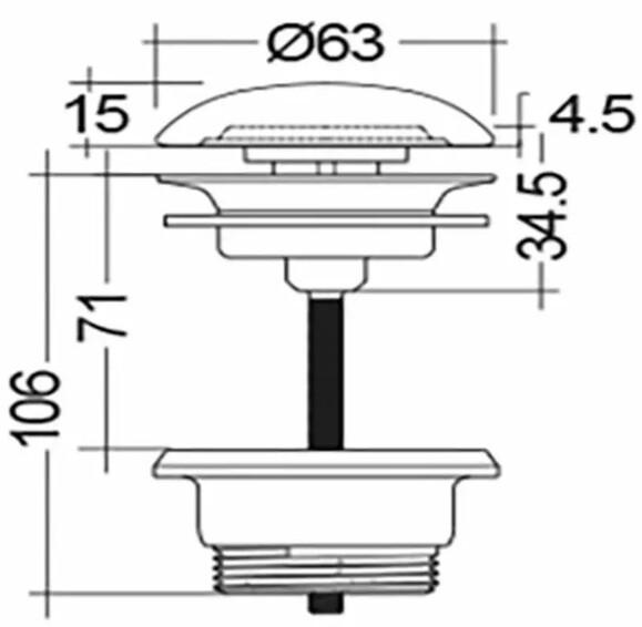 Донный клапан для раковины RAK Ceramics Feeling (DUO000514A)