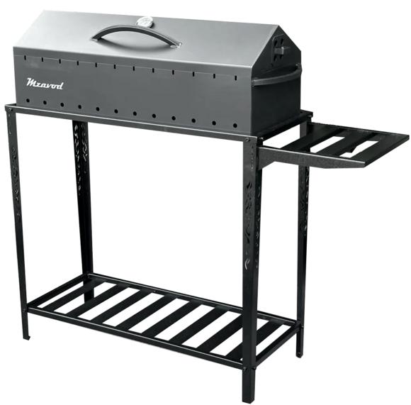 Мангал-барбекю с разборной дровницей Mzavod на 12 шампуров, 4 мм (МBD12-4R-T)