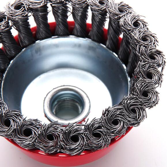 Щётка чаша стальные витки 100 мм (УШМ) APRO (830441)