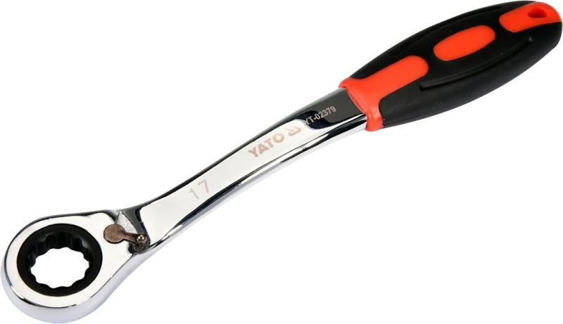 Ключ накидной с трещоткой Yato изогнутый 17мм (YT-02379)