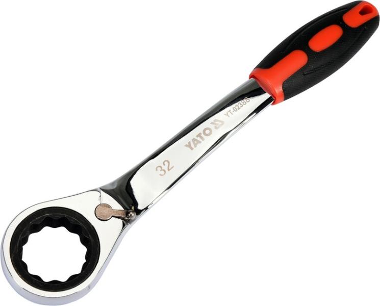 Ключ накидной с трещоткой Yato изогнутый 32мм (YT-02388)