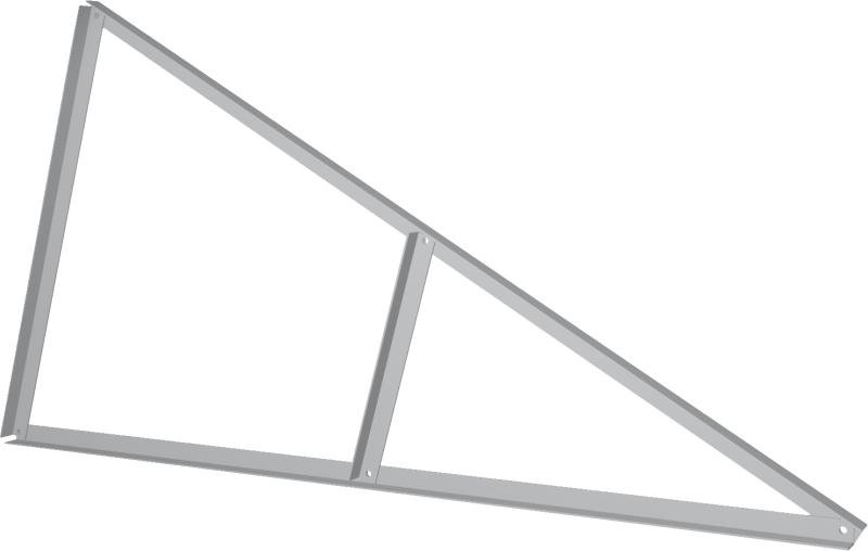 Фото Альтернативне електропостачання, Сонячні панелі, Аксесуари для сонячних панелей, Аксесуари для сонячних панелей Solax Алюмінієвий трикутник - Тип 3. Фіксований кут нахилу панелей 30° (під великі фотомодулі)