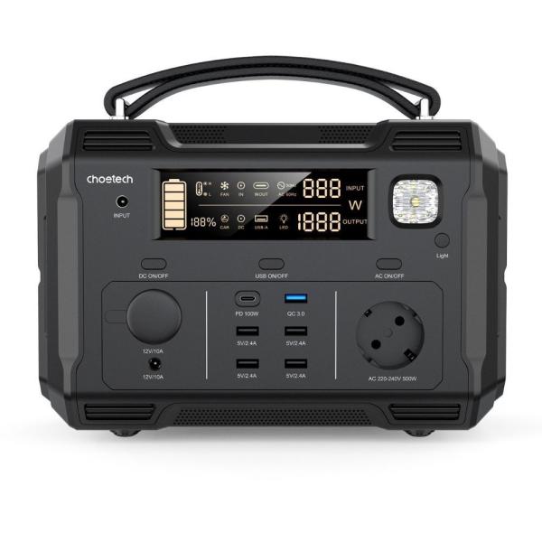 Портативна зарядна станція CHOETECH 500W Powerstation (BS004)