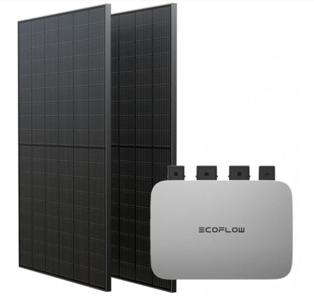 Комплект EcoFlow PowerStream – мікроінвертор 800W та сонячні панелі 2х400