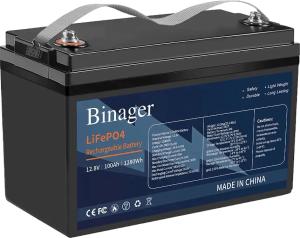 Акумуляторна батарея HS-12,8V100Ah Binager (LiFePO4 12,8V 100Ah 1280Wh)