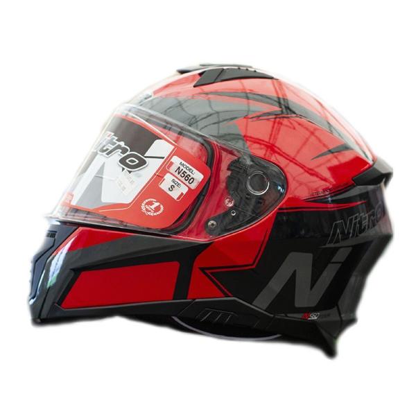 Мотошолом інтеграл Nitro N560 Podium GUN/RED/BLACK (сірий, червоний, чорний), розмір XL