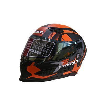 Фото Електротранспорт, Аксесуари та запчастини для електротранспорту, Аксесуари та запчастини для електротранспорту Beon Мотошолом інтеграл Beon R MATT TITAN/ORANGE (матовий титан/помаранчевий) розмір ХL