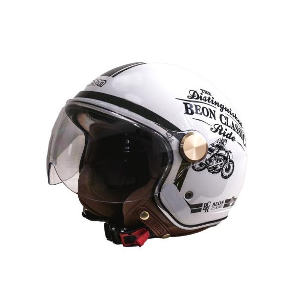 Мотошолом відкритий Beon B-120 202 SHINY LIGHT GREY (глянець світло-сірий), розмір XL