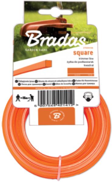 Леска для триммера BRADAS TRIMMER 3,0 x 15 ZTK3015K квадрат