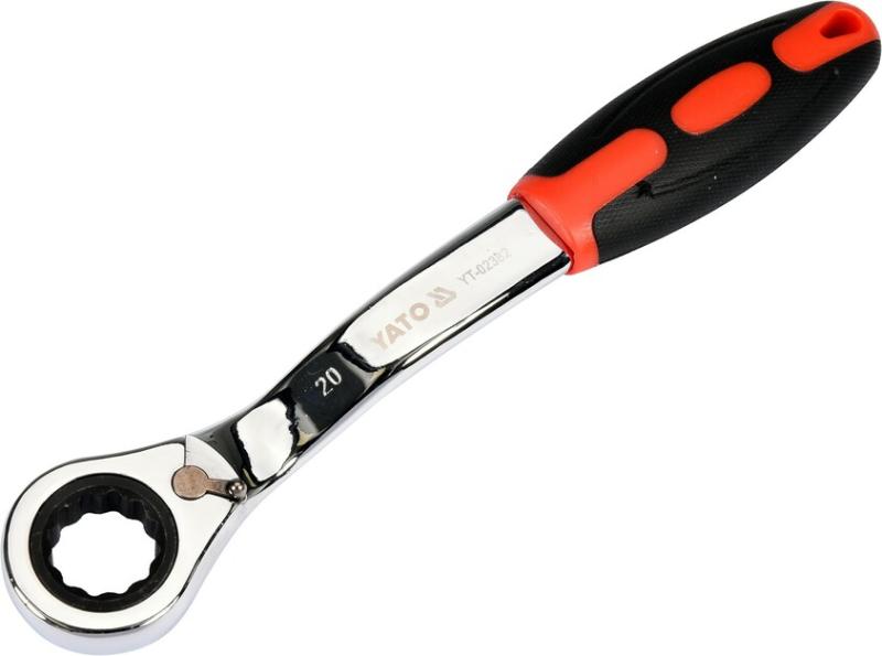 Ключ накидной с трещоткой Yato изогнутый 20мм (YT-02382)