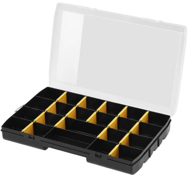 Органайзер Stanley пластмассовый, 357х229х48 мм, с 22-мя отсеками и переставными перегородками (STST81681-1)