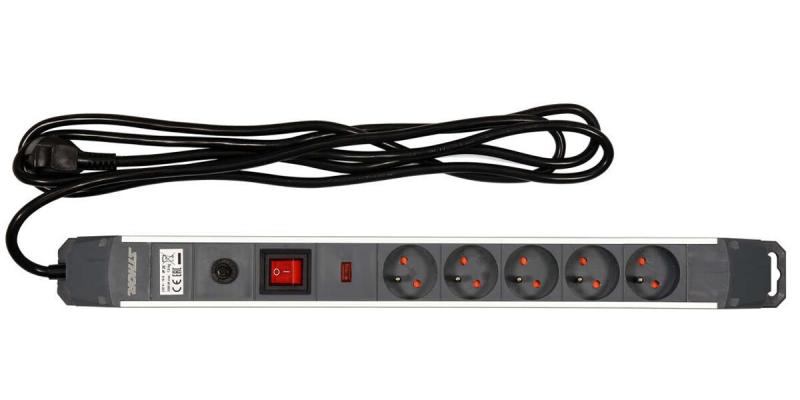 Удлинитель с заземлением STHOR 3 м на 5 розеток (72372)