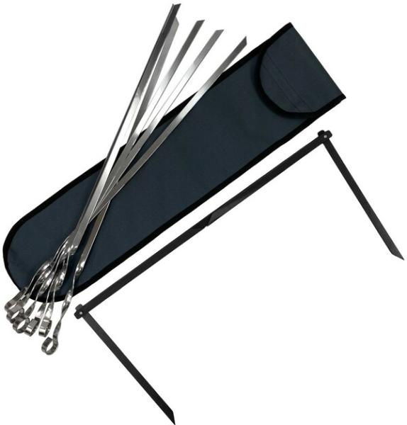 Набор шампуров Mzavod с подставкой в чехле, 6 шт. (N/ShP-2)