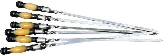 Шампур Mzavod с деревянной ручкой, двухцветный (Sh3-5)