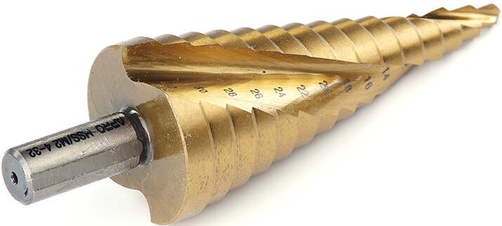 Сверло ступенчатое спиральное APRO 4-32 мм, сталь 6542 (830747)