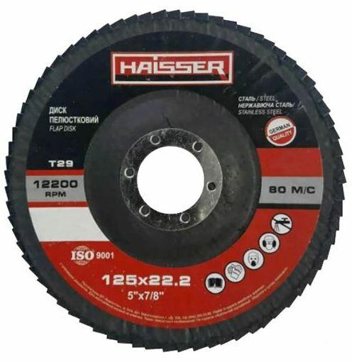 Круг лепестковый Haisser коничный 125х22.2, P40, Т29 (97095)
