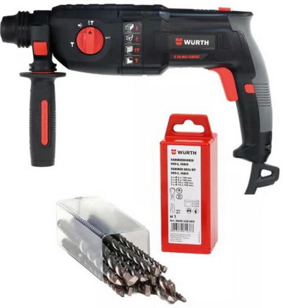 Перфоратор Wurth H26 + набор буров (12 предметов) (K5717059011)