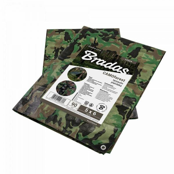 Тент камуфляж Bradas CAMOforest, 8х12м, 90 г/м? (PLCF908/12)