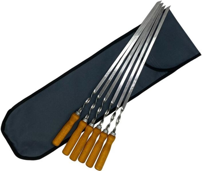 Набор шампуров Mzavod с деревянной ручкой, 6 шт. (N/Sh-3)