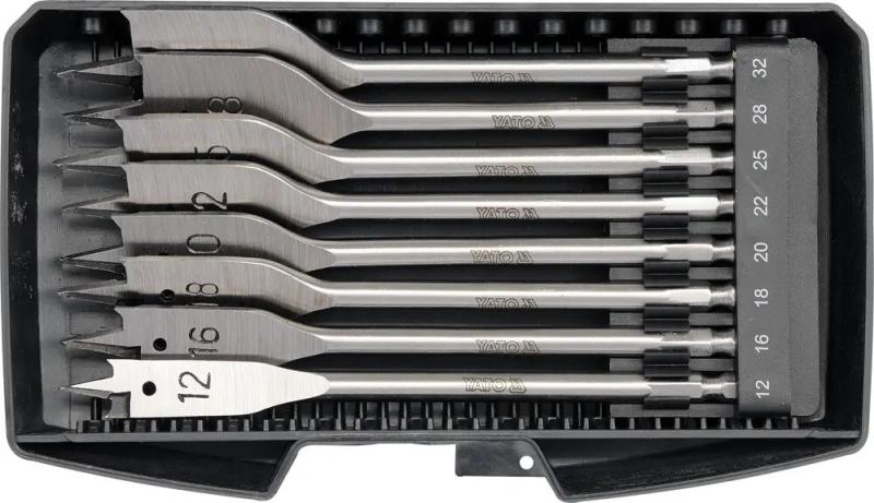 Набор сверл перьевых YATO 12-32 мм, 8 шт. (YT-3259)