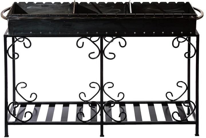 Мангал Mzavod с дровницей на 20 шампуров (M20-4D)