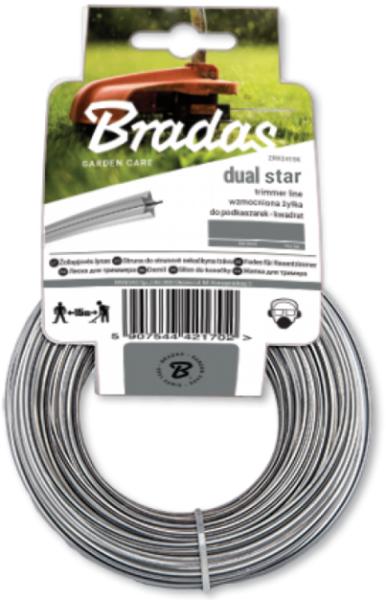 Леска для триммера BRADAS RIPPER DUAL 3,0 х 15 ZRG3015K звезда
