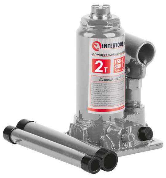 Домкрат одноштоковый Intertool GT0021 2 т