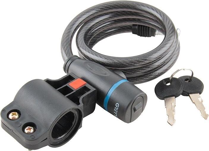 Велозамок спиральный Grey's 10х1000 мм (GR51010)