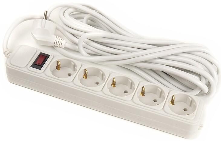 Сетевой фильтр PowerPlant JY-1056/7 (7 м, 3x1.5 мм.кв., 10А, 5 розеток, евростандарт) (PPSA10M70S5)
