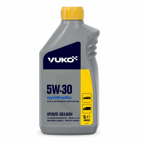 Моторное масло VUKO SYNTHETIC 5W-30 API SN/CF, 1 л (21581)