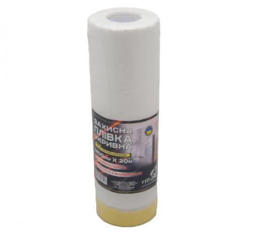 Пленка защитная с малярным скотчем Virok 1400мм/20м/1.6 мм (23V502)