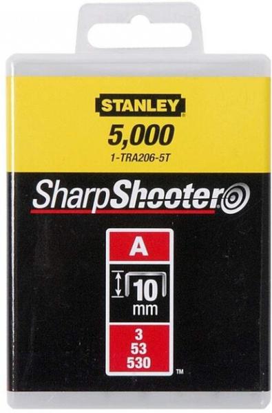 Скобы STANLEY, тип "А", 10 мм, 1000 шт (1-TRA206T)