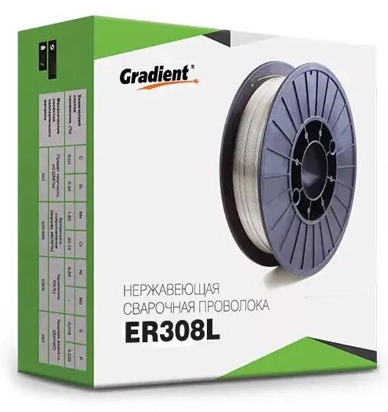Нержавеющая сварочная проволока Gradient ER308L, 0.8 мм, 1 кг (1475)