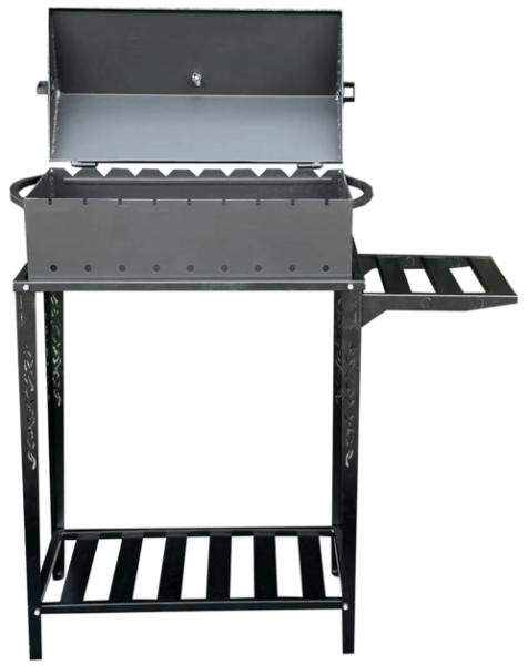 Мангал-барбекю с разборной дровницей Mzavod на 9 шампуров, 4 мм (МBD9-4R-T)