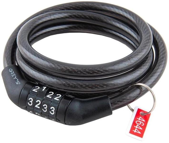 Велозамок спиральный Grey's 8х1000 мм (GR30810)