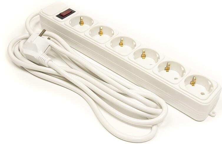 Сетевой фильтр PowerPlant JY-1057/3 (3 м, 3x1.5 мм.кв., 10А, 6 розеток, евростандарт) (PPSA10M30S6)